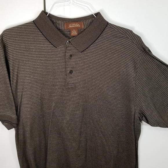 Tasso Elba Spa Stripe Short Sleeve Polo Shirt XL - Picture 7 of 15